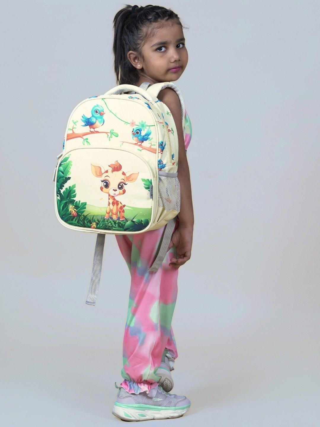 

VISMIINTREND Kids Jungle Safari Graphic Printed School Bag, Yellow
