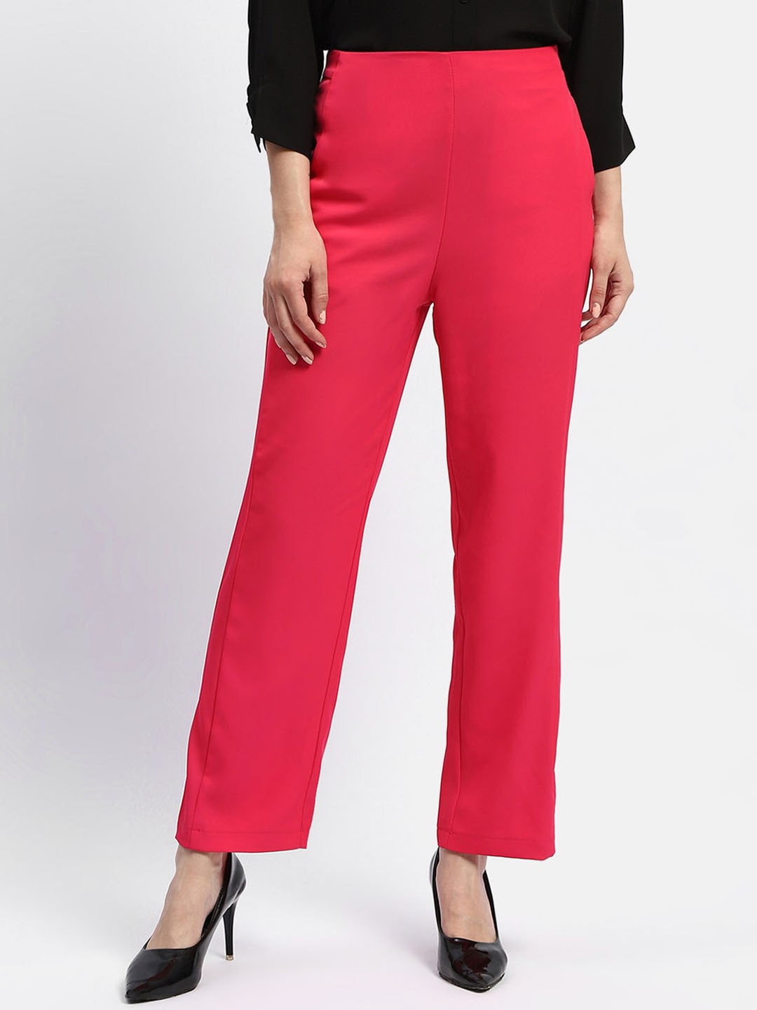 

Madame Women Regular Trousers, Pink