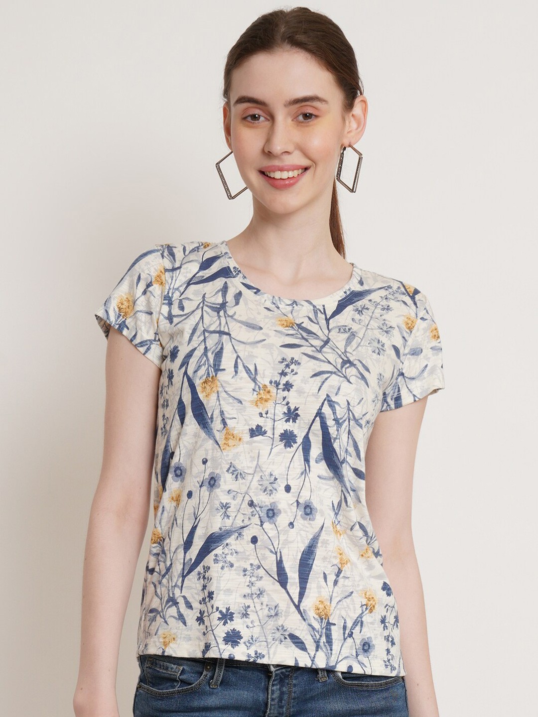 

BAESD Floral Printed Short Sleeves T-shirt, Multi