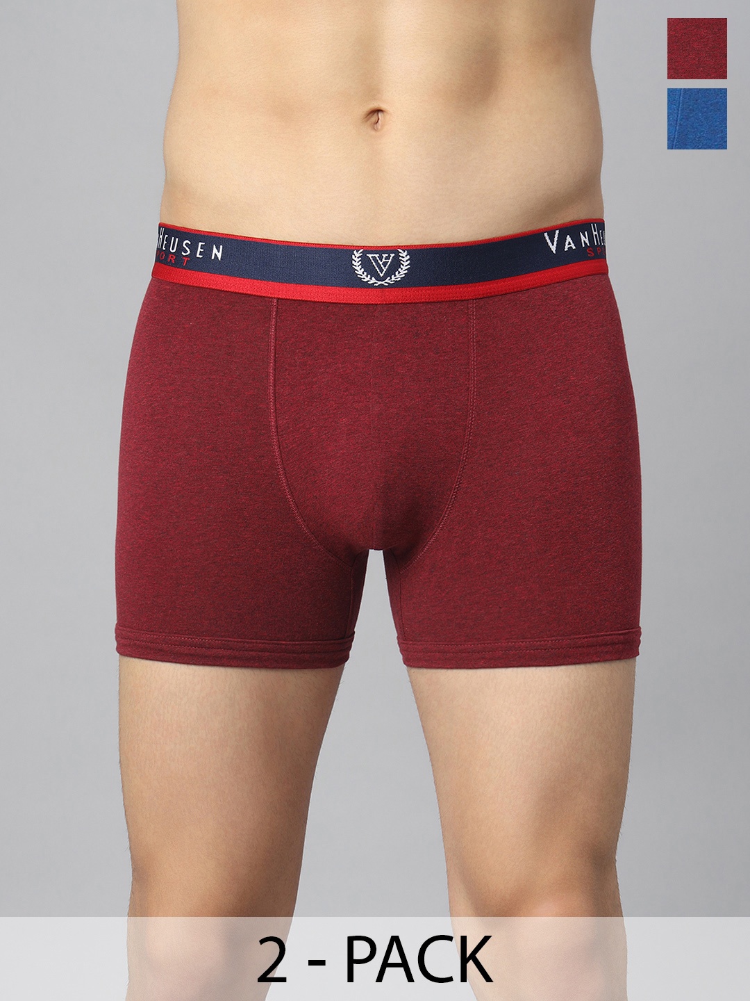 

Van Heusen Pack Of 2 Mid-Rise Trunk 12540738-1-12540614, Red