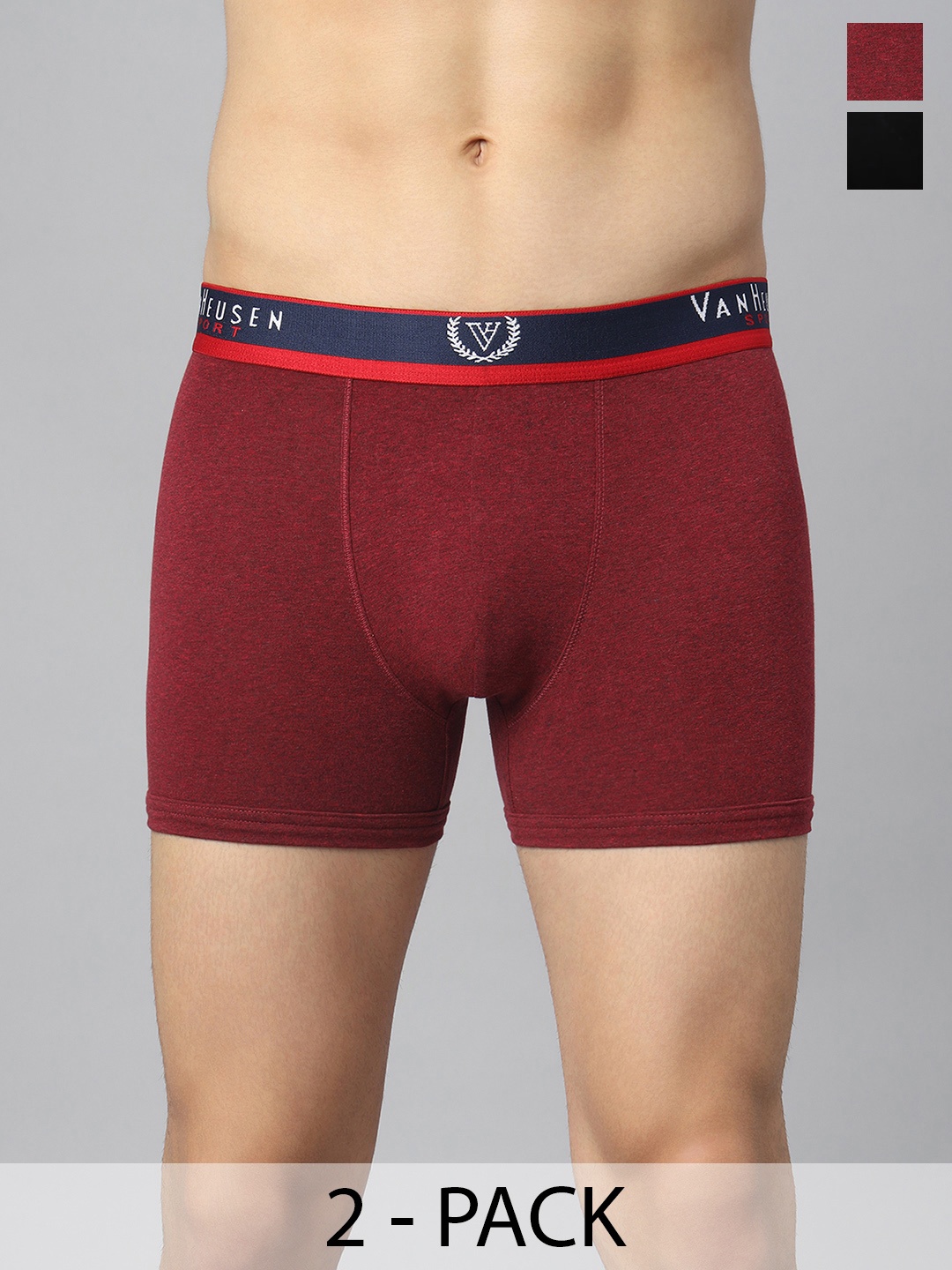 

Van Heusen Pack Of 2 Mid-Rise Trunk 12540614-1-12540538, Red