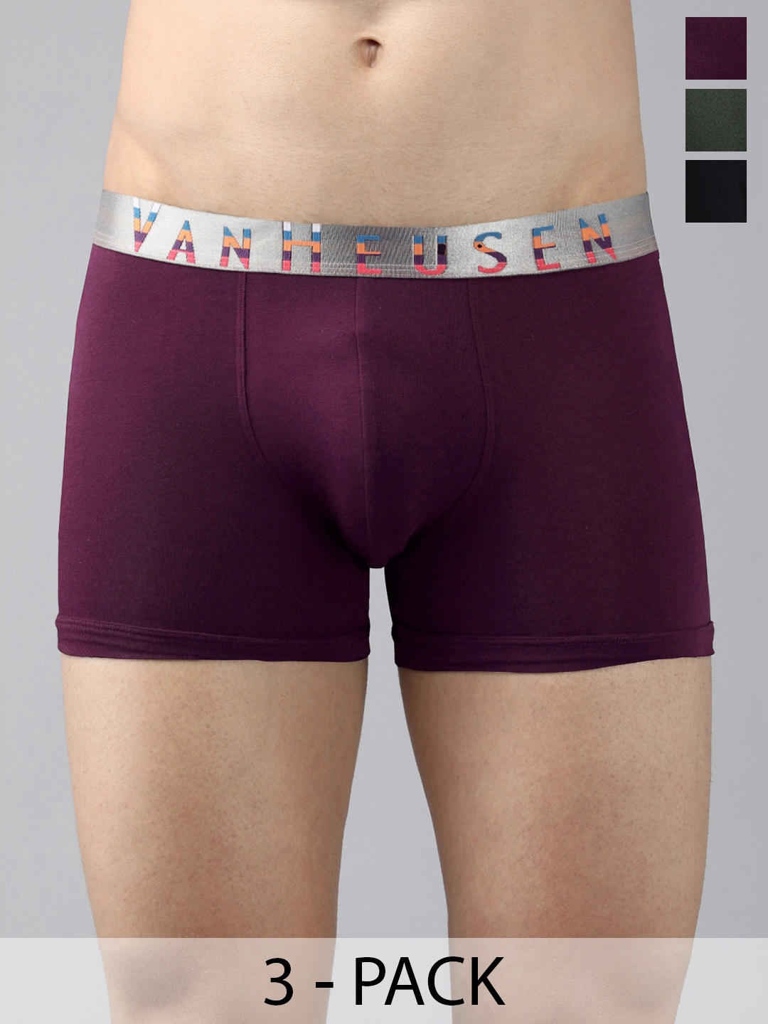 

Van Heusen Pack Of 3 Cotton Mid-Rise Trunk 16695996-1-12540628, Green