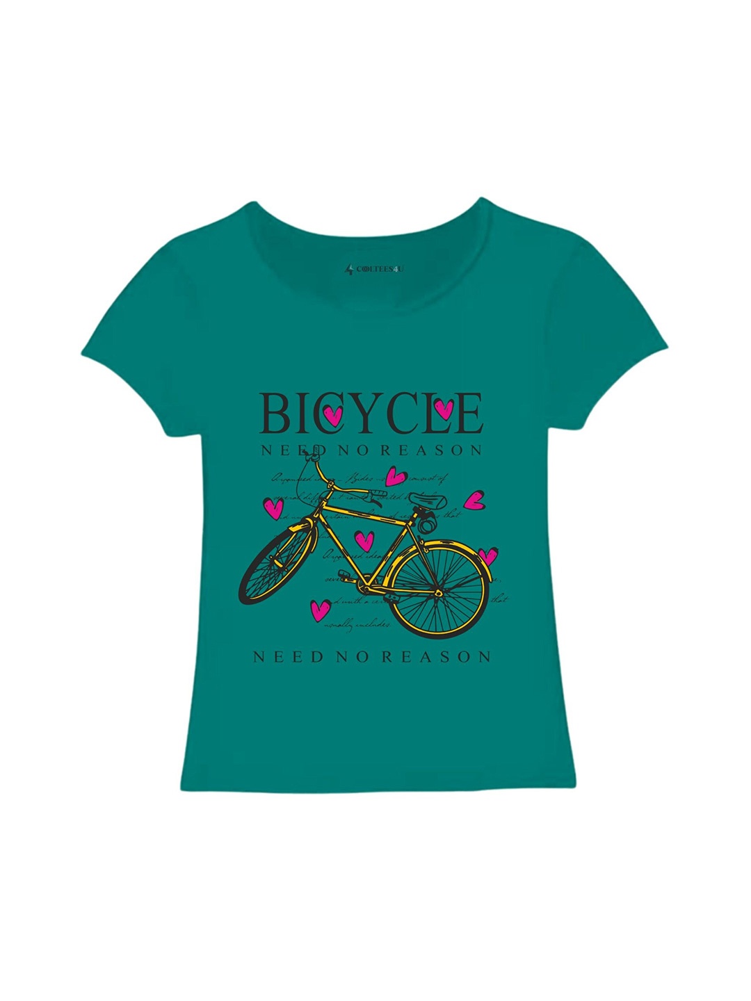 

CoolTees4U Girls Graphic Printed Round Neck Cotton T-shirt, Green