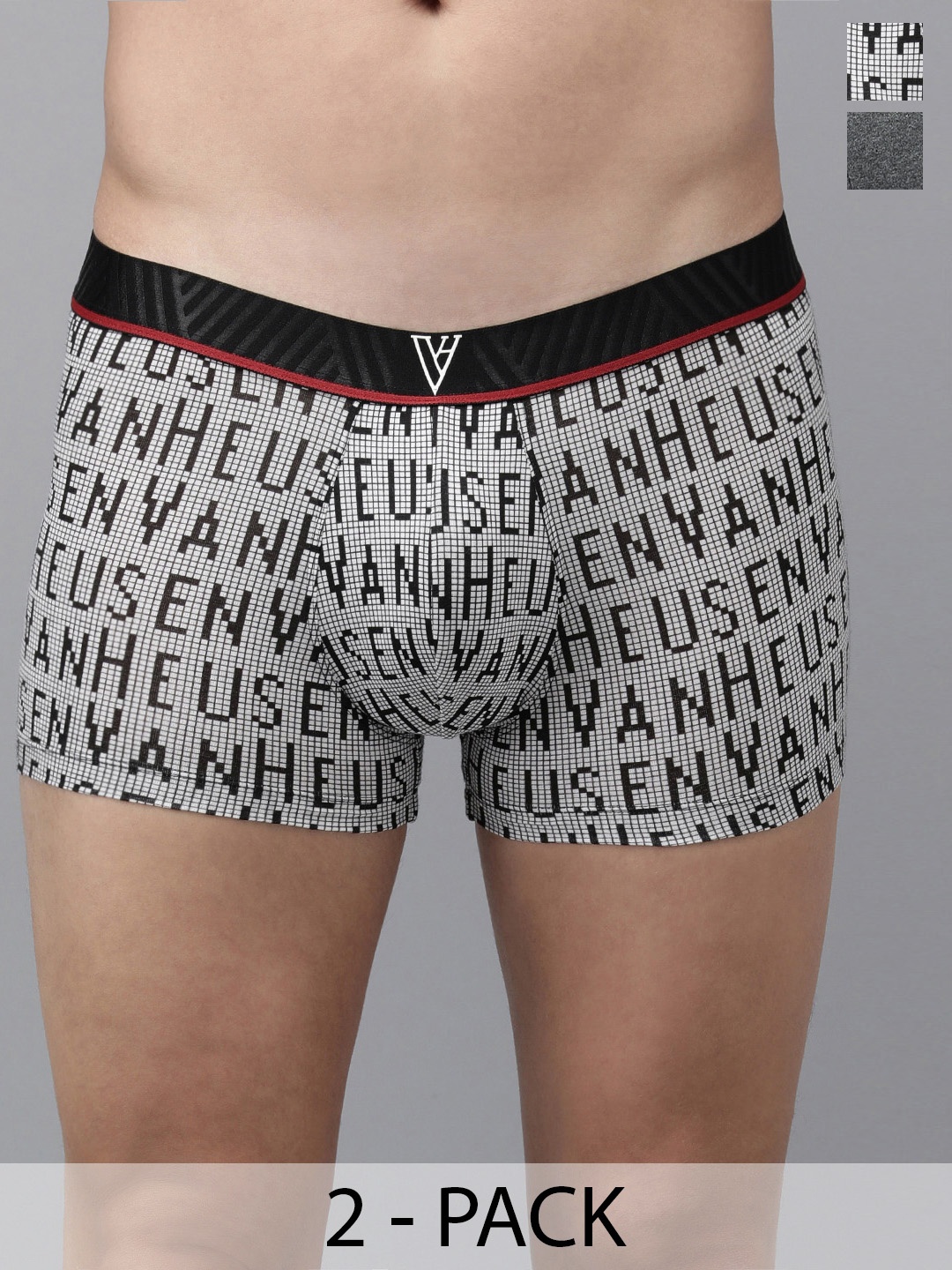 

Van Heusen Pack Of 2 Cotton Mid-Rise Trunk 15558464-1-12540660, Grey