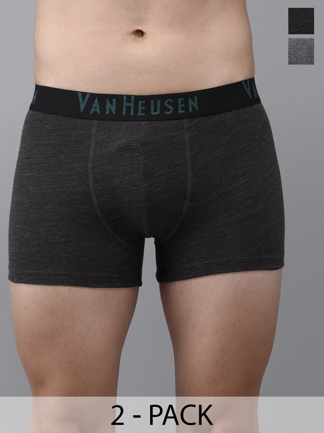 

Van Heusen Pack Of 2 Cotton Mid-Rise Trunk 16695960-1-12540660, Charcoal