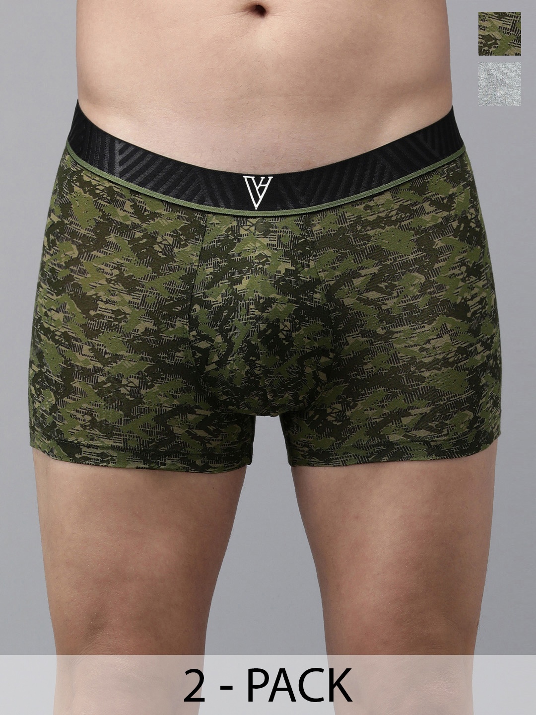 

Van Heusen Pack Of 2 Mid-Rise Trunk 15672574-1-12540472, Olive