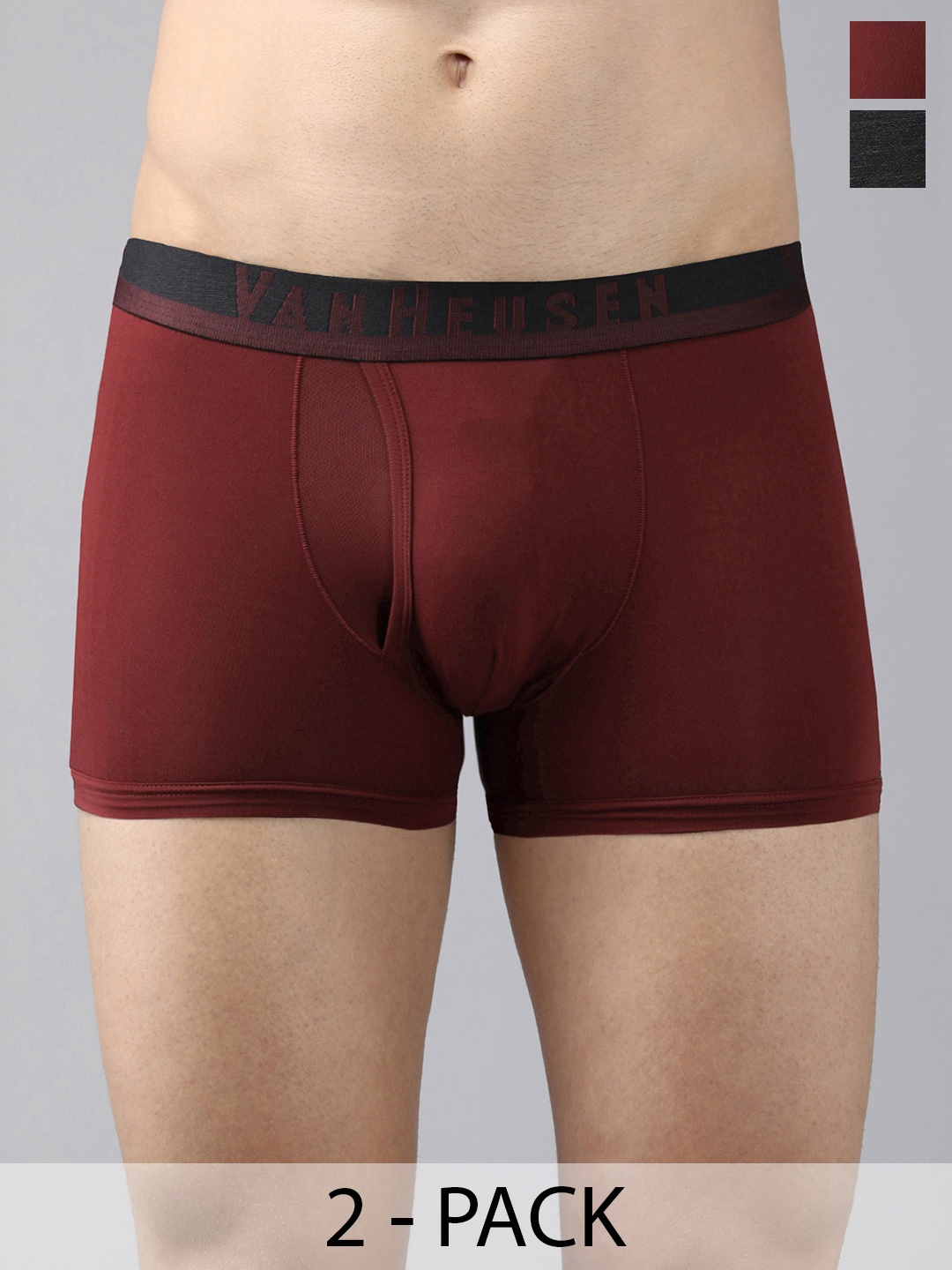 

Van Heusen Pack Of 2 Mid-rise Trunks, Red