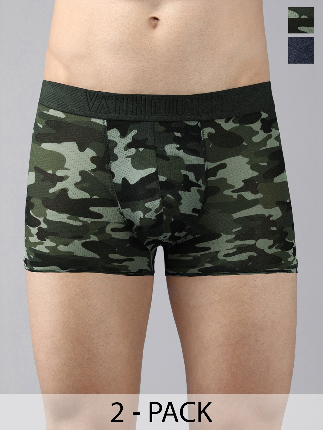 

Van Heusen Pack Of 2 Printed Mid-Rise Trunk 16696046-1-16695990, Olive