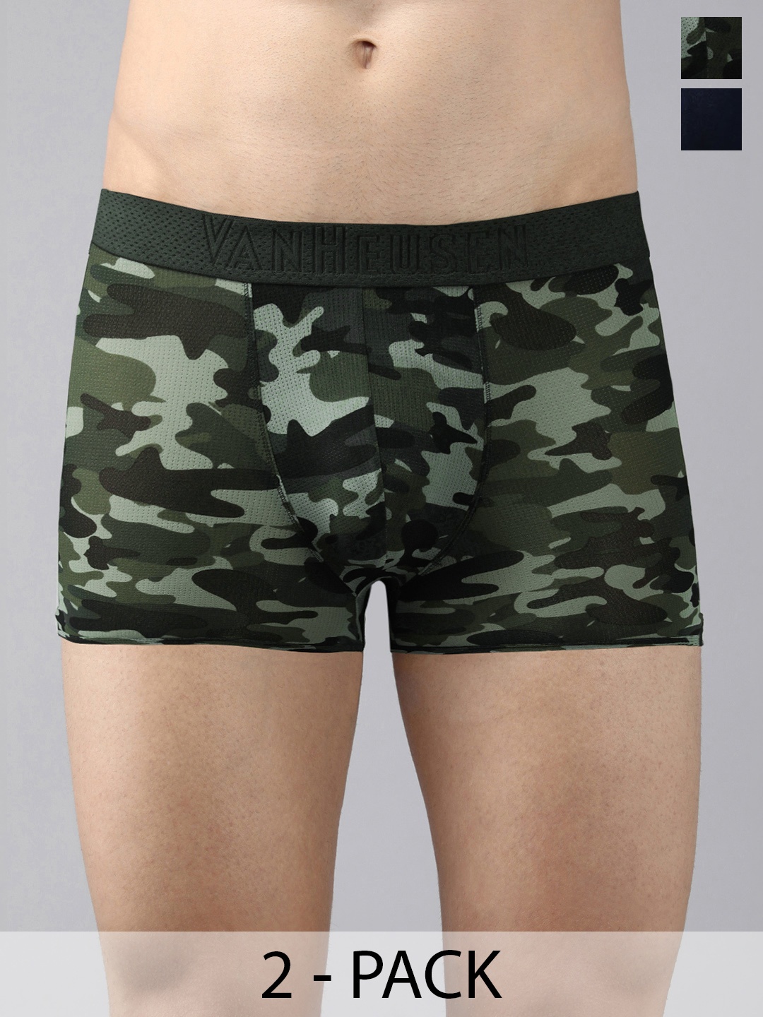 

Van Heusen Pack Of 2 Swift Dry Trunks, Olive