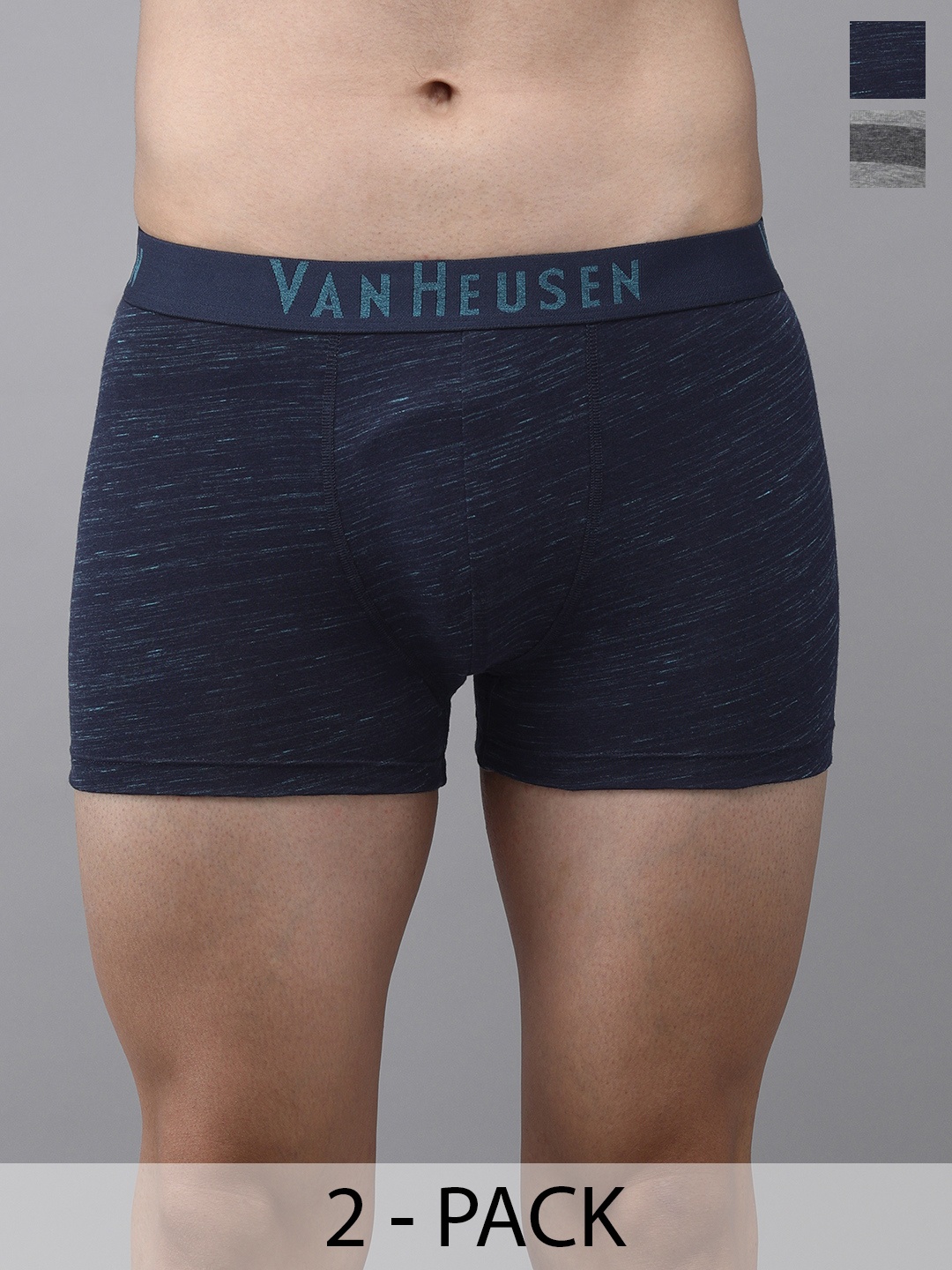 

Van Heusen Pack Of 2 Swift Dry Trunks, Navy blue