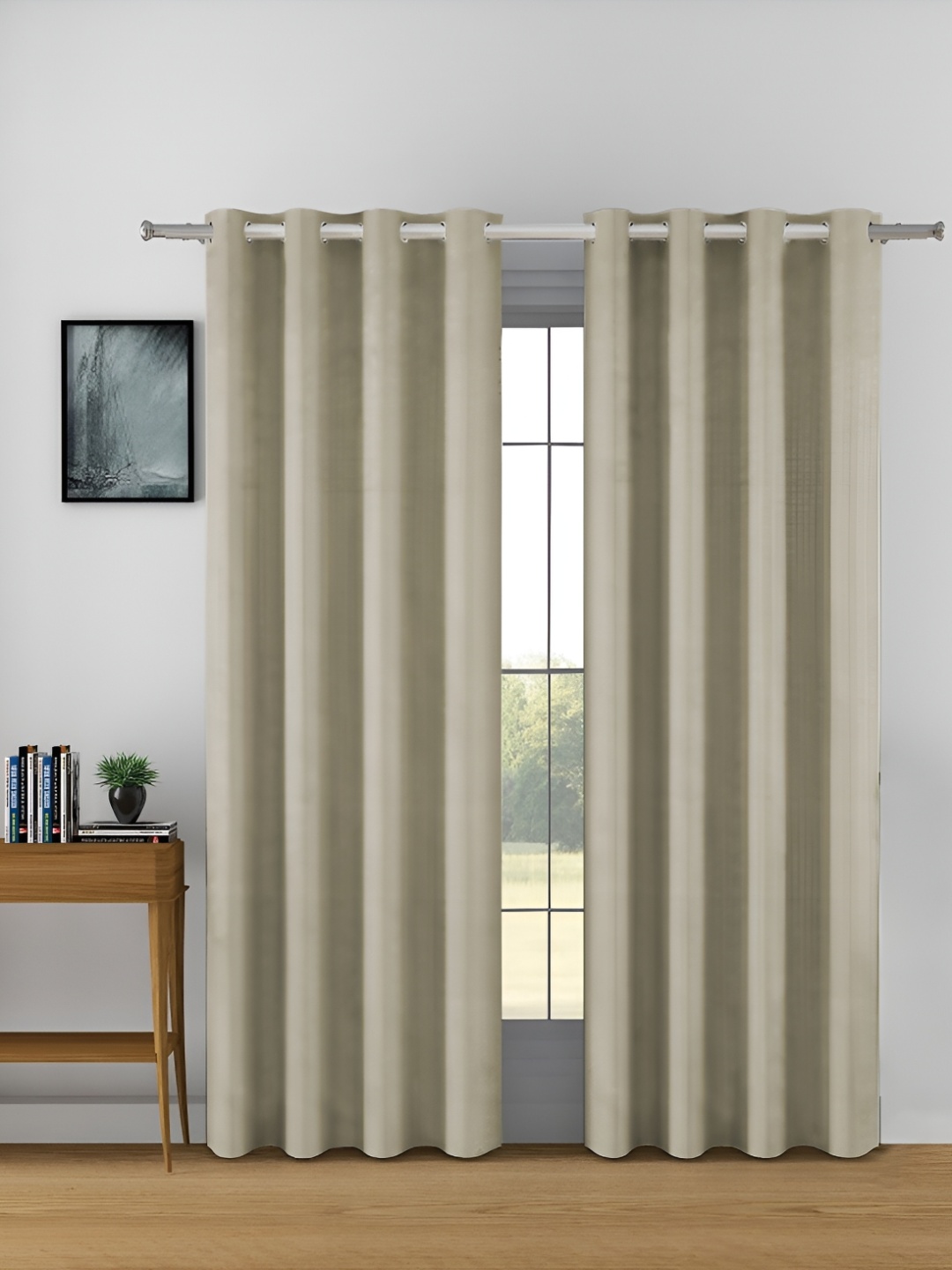 

SWAYAM Beige 2 Pcs Ethnic Motifs Door Curtain