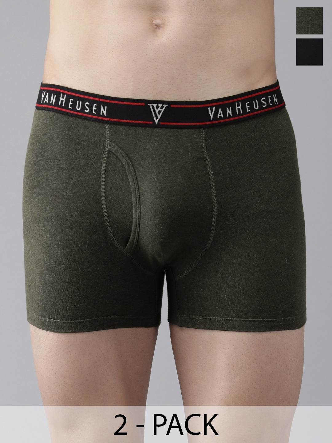 

Van Heusen Pack Of 2 Swift Dry Trunks, Olive