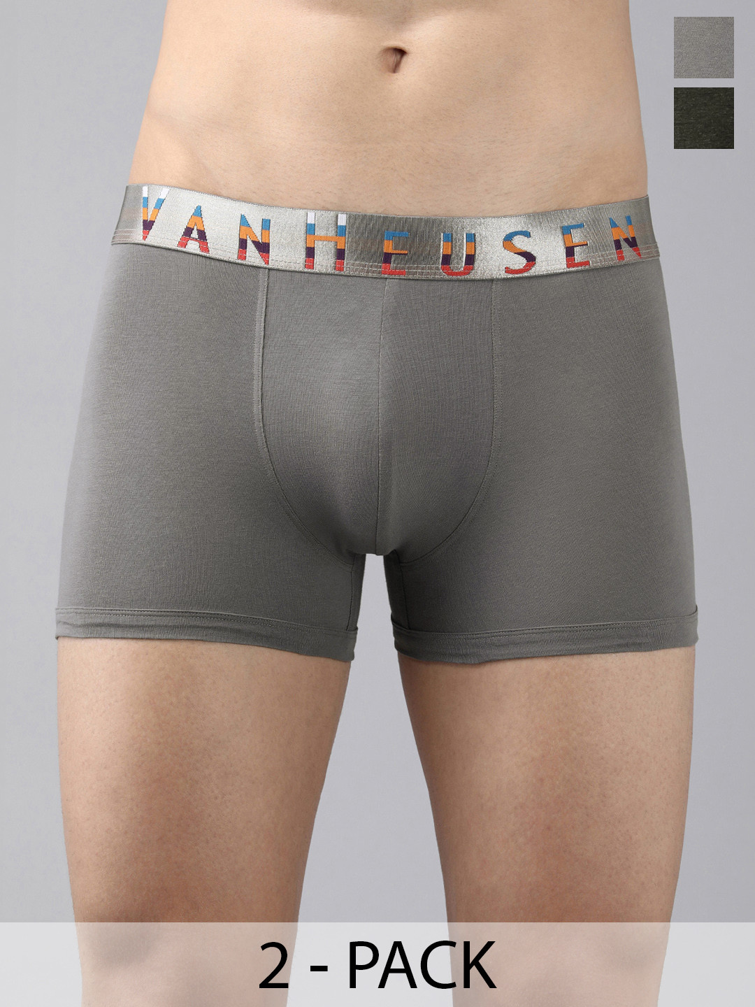 

Van Heusen Pack Of 2 Swift Dry Trunks, Grey