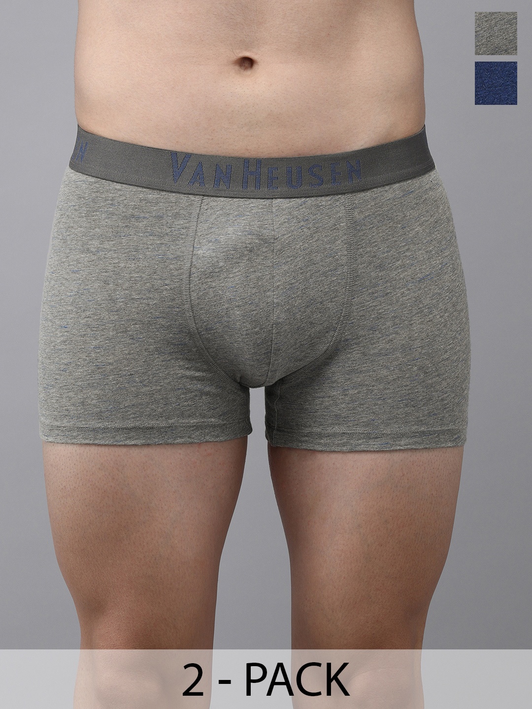 

Van Heusen Pack Of 2 Mid Rise Trunks, Grey