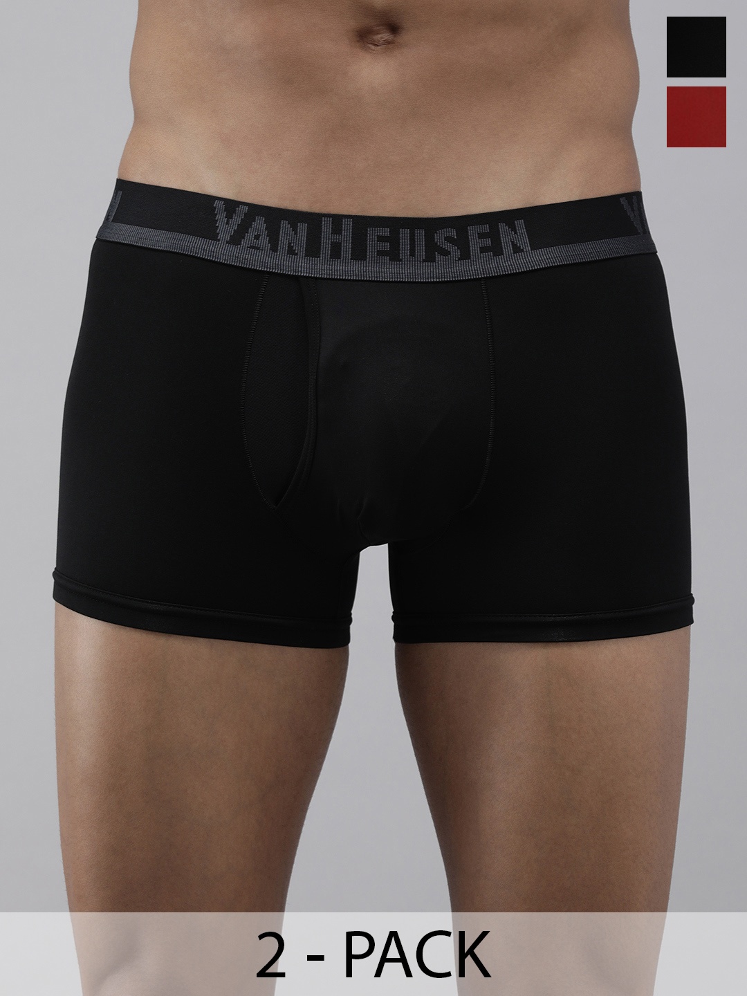 

Van Heusen Pack Of 2 Stretchable Trunks, Black