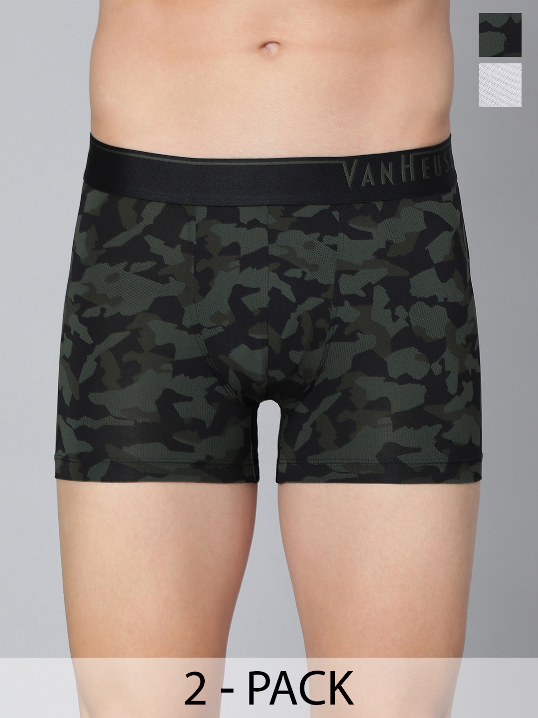 

Van Heusen Pack Of 2 Swift Dry Trunks, Black