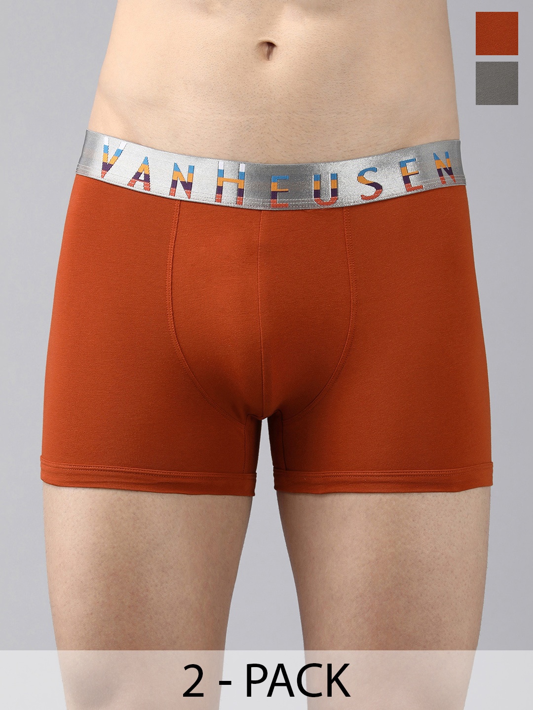 

Van Heusen Pack Of 2 Cotton Stretch Trunks, Red