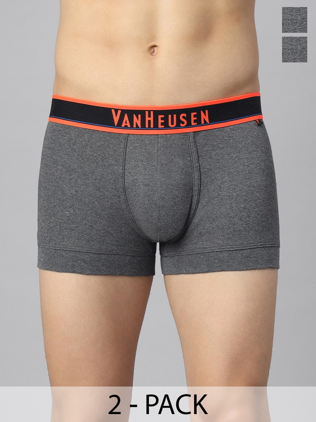 

Van Heusen Pack Of 2 Colour Fresh Trunks, Charcoal