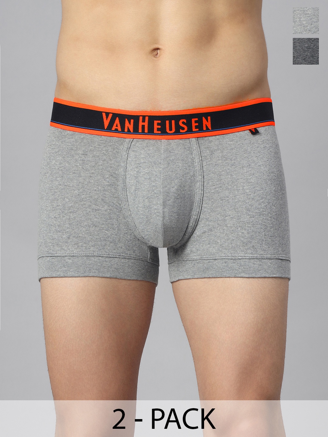 

Van Heusen Pack Of 2 Colour Fresh Trunks, Grey