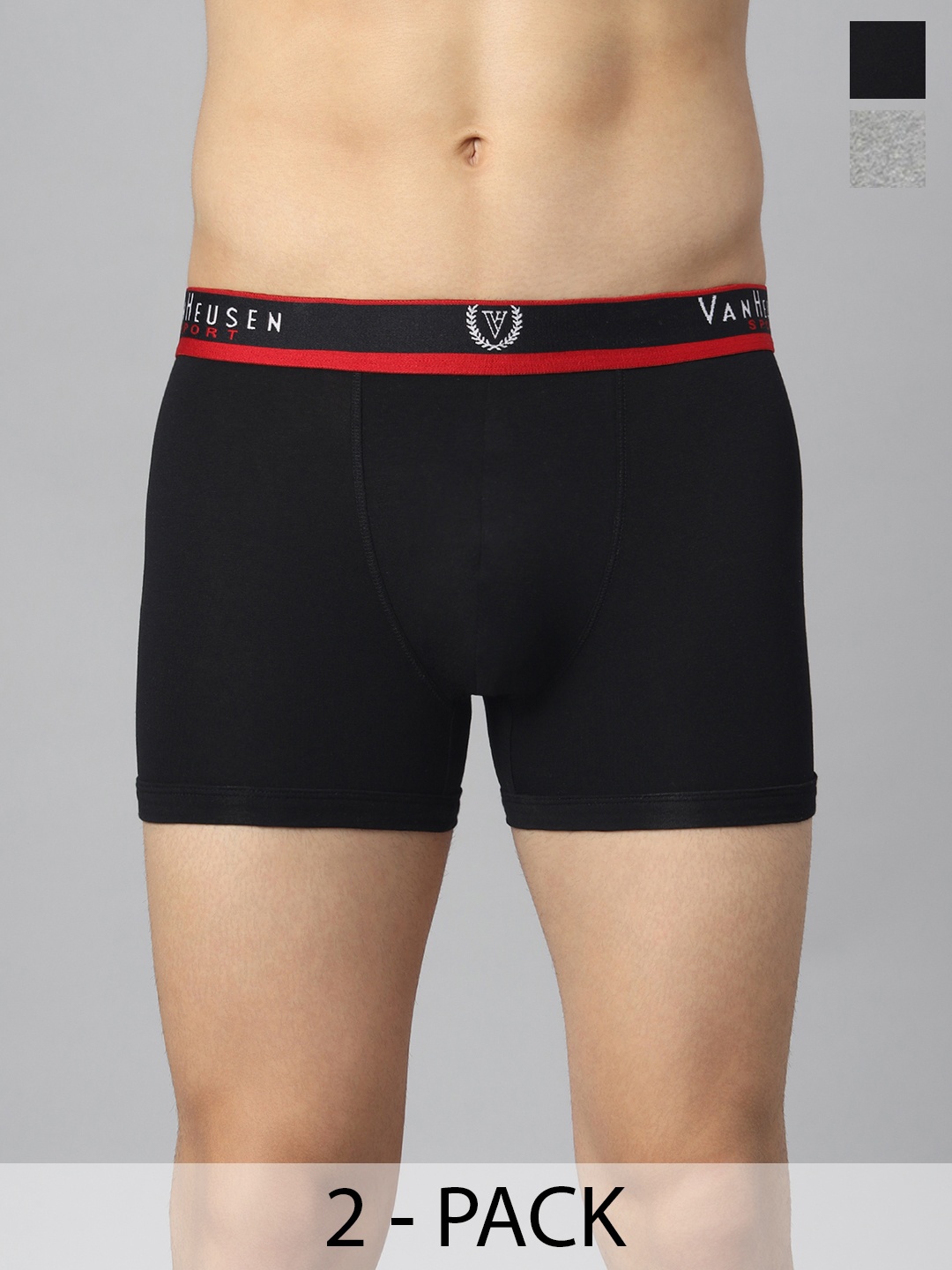 

Van Heusen Pack Of 2 Ultra Soft Trunks, Black