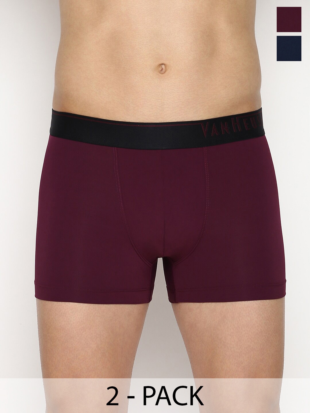 

Van Heusen Pack Of 2 Antibacterial Trunks, Purple