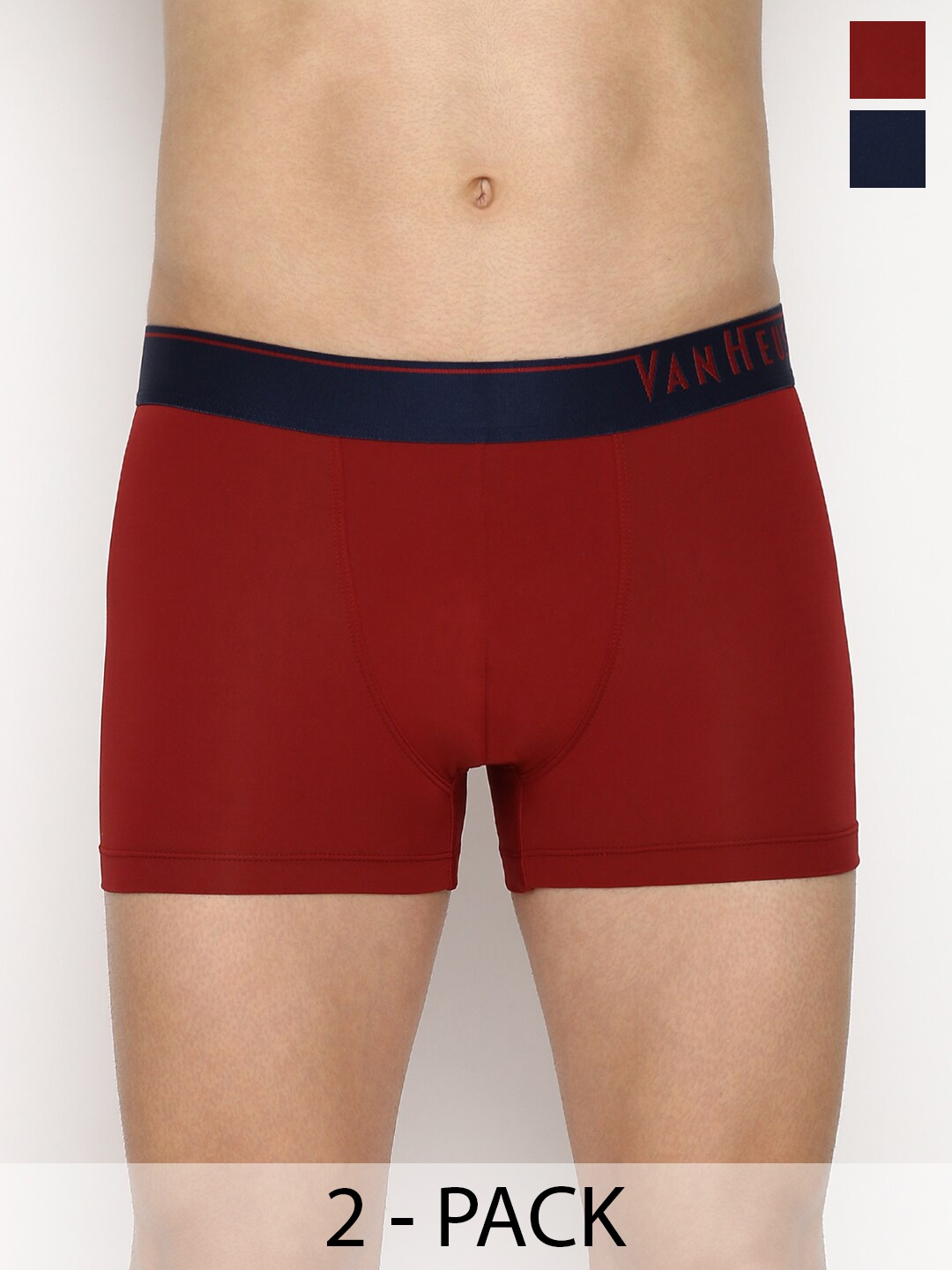 

Van Heusen Pack Of 2 Antibacterial Trunks, Red