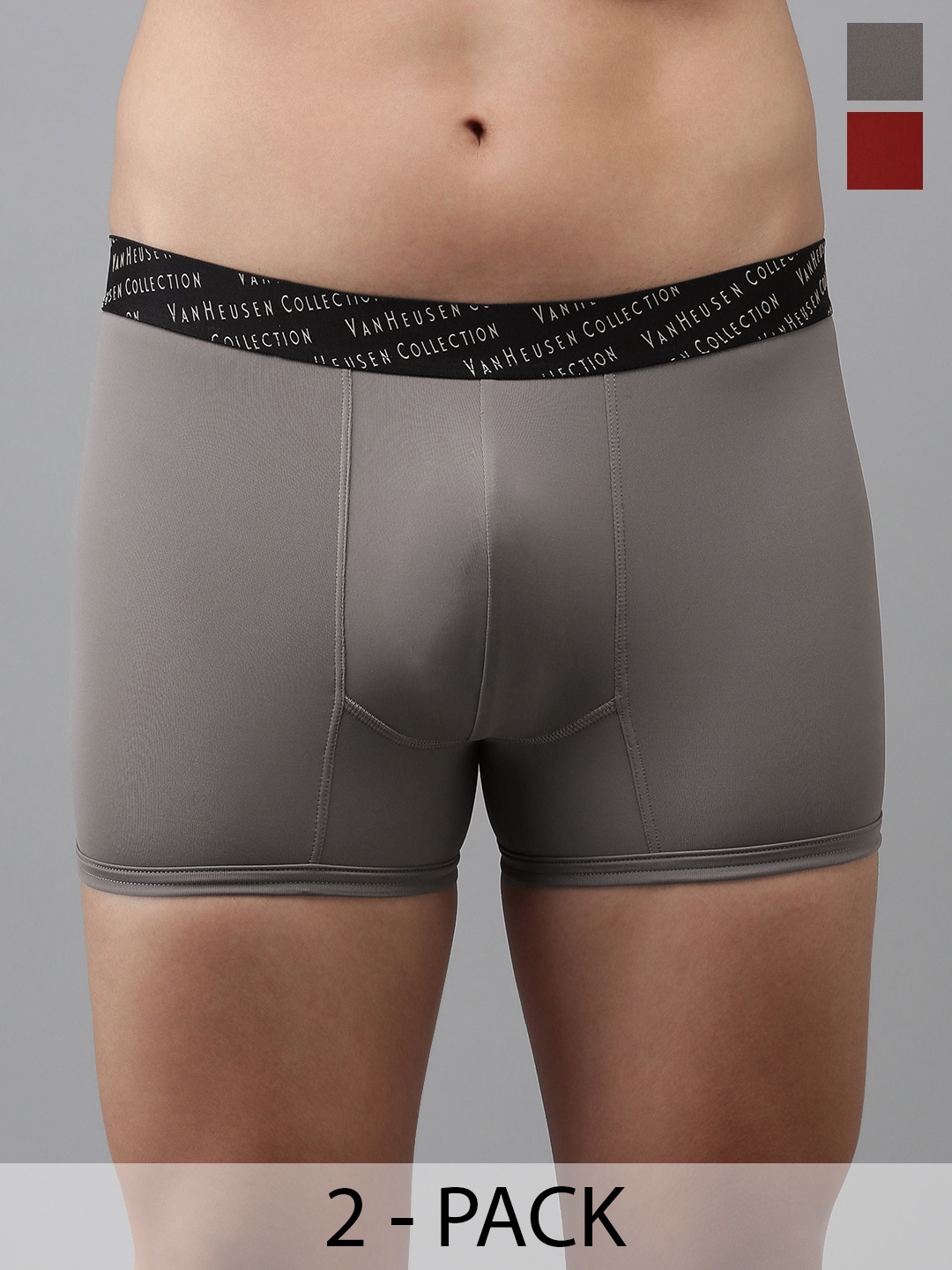 

Van Heusen Pack Of 2 Mid Rise Trunks, Charcoal