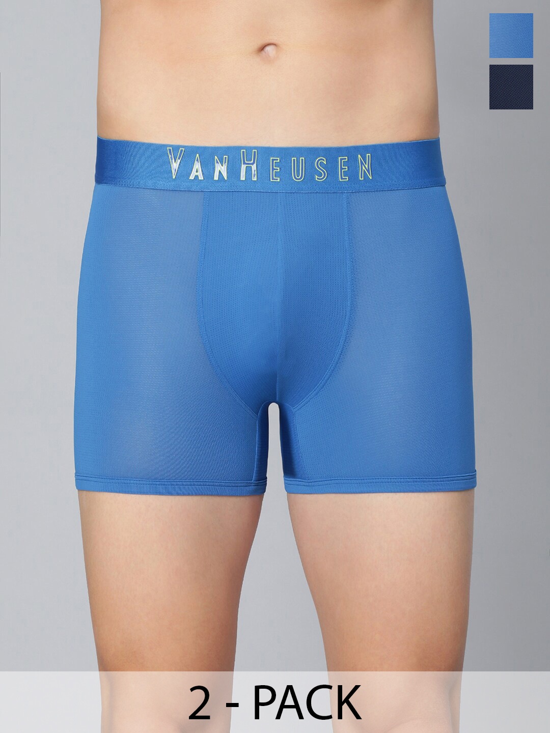 

Van Heusen Pack Of 2 Mid Rise Trunks, Blue