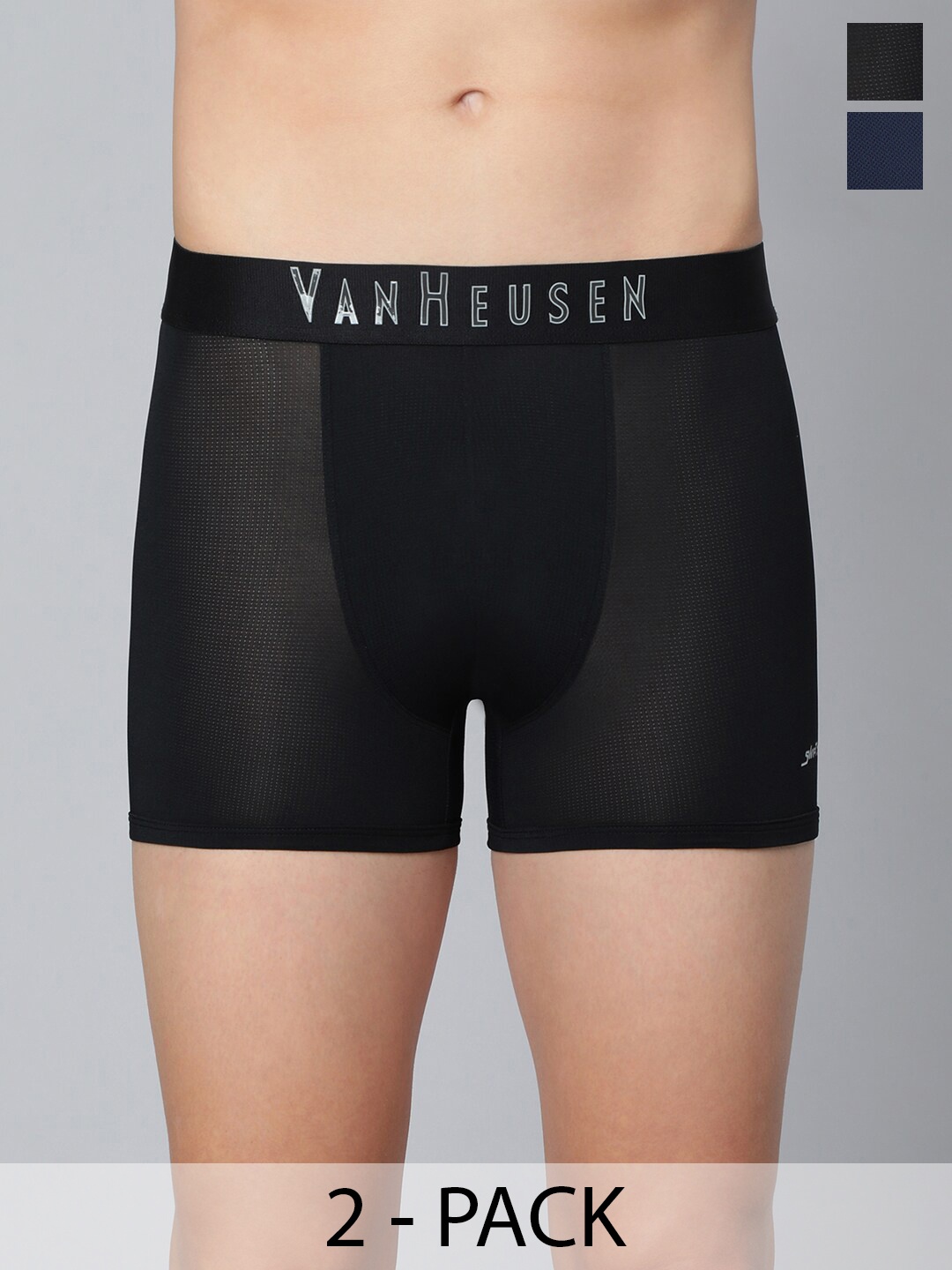 

Van Heusen Pack Of 2 Mid Rise Trunks, Black