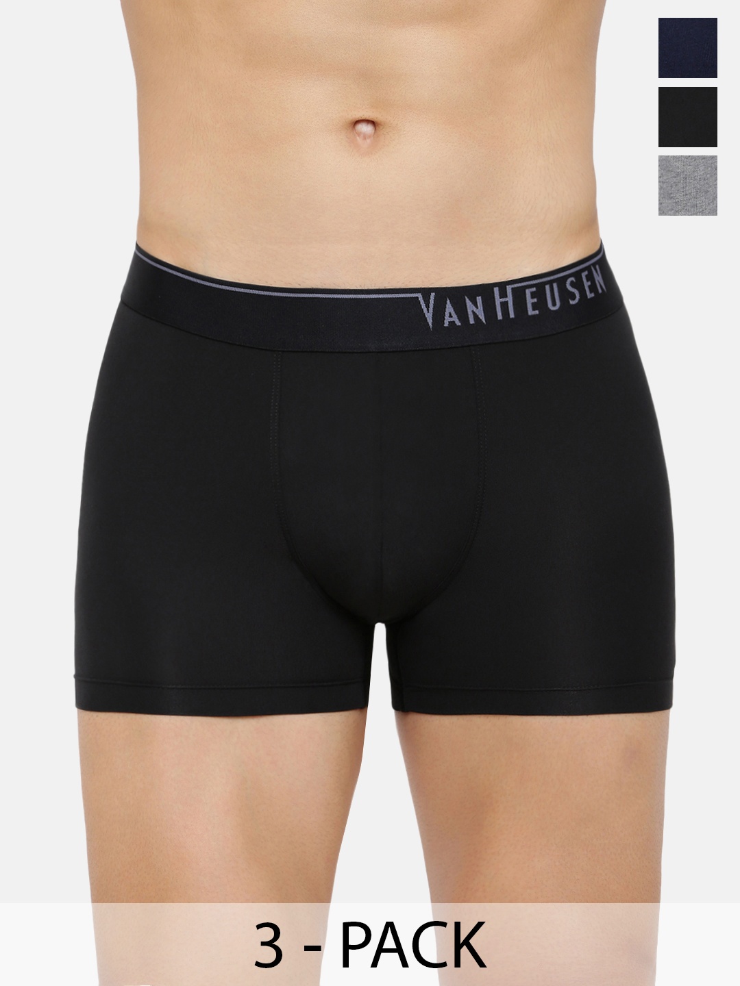 

Van Heusen Pack Of 3 Mid-Rise Trunk 10590916-1-10548252, Black