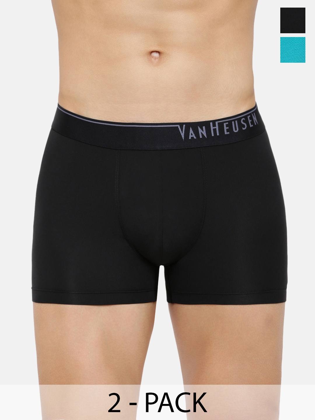 

Van Heusen Pack Of 2 Mid-rise Trunks, Black