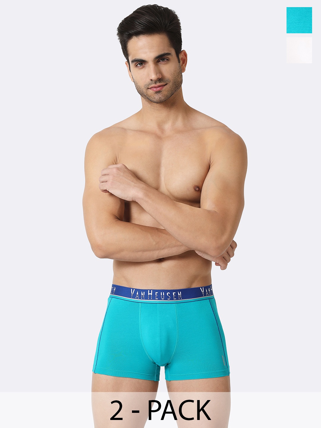 

Van Heusen Pack Of 2 Mid-rise Trunks, Sea green