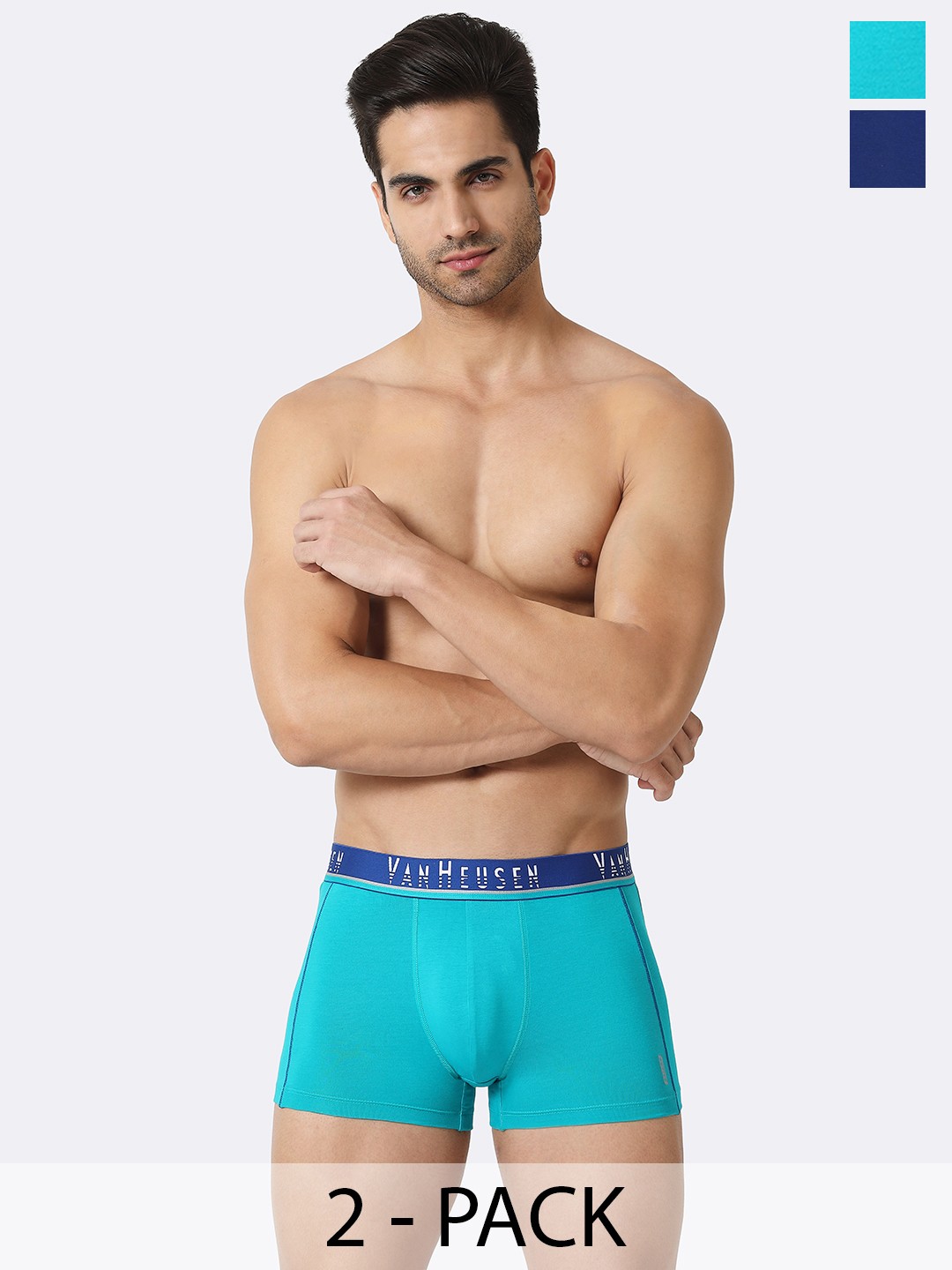 

Van Heusen Pack Of 2 Mid-rise Trunks, Sea green