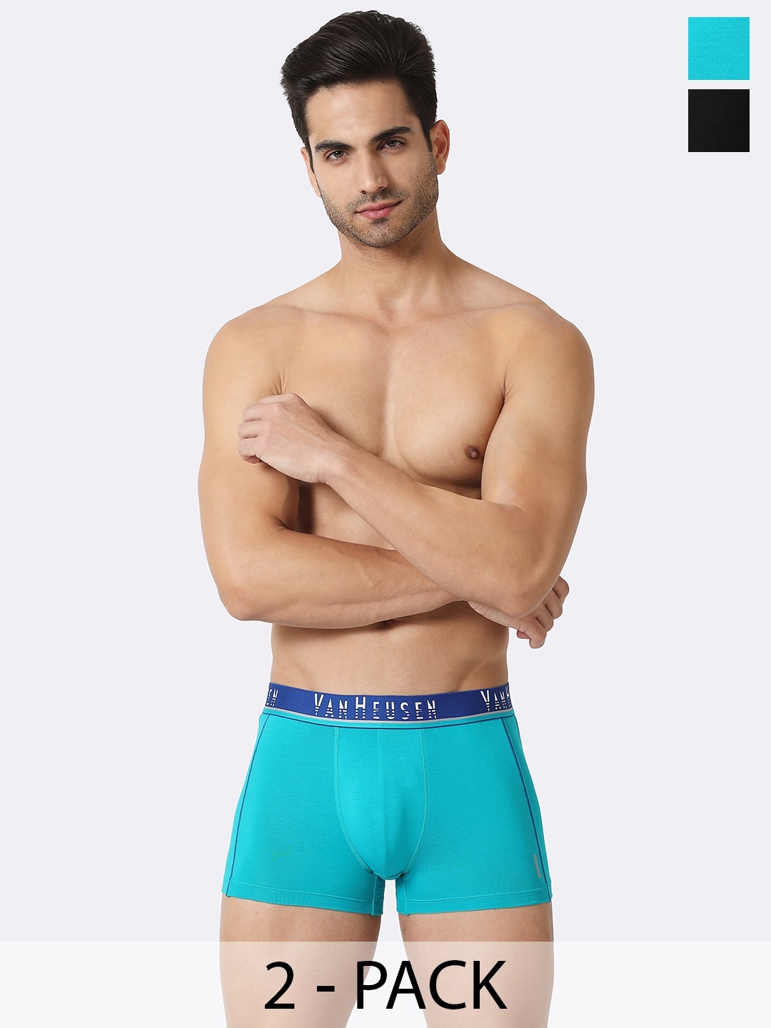 

Van Heusen Pack Of 2 Mid-Rise Trunk 10591196-1-10590848, Sea green