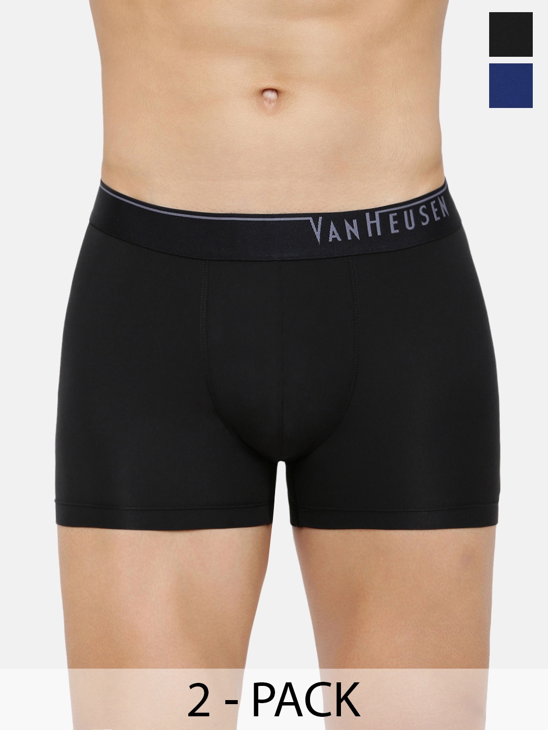 

Van Heusen Pack Of 2 Mid-Rise Trunks 10591126-1-10590916, Black
