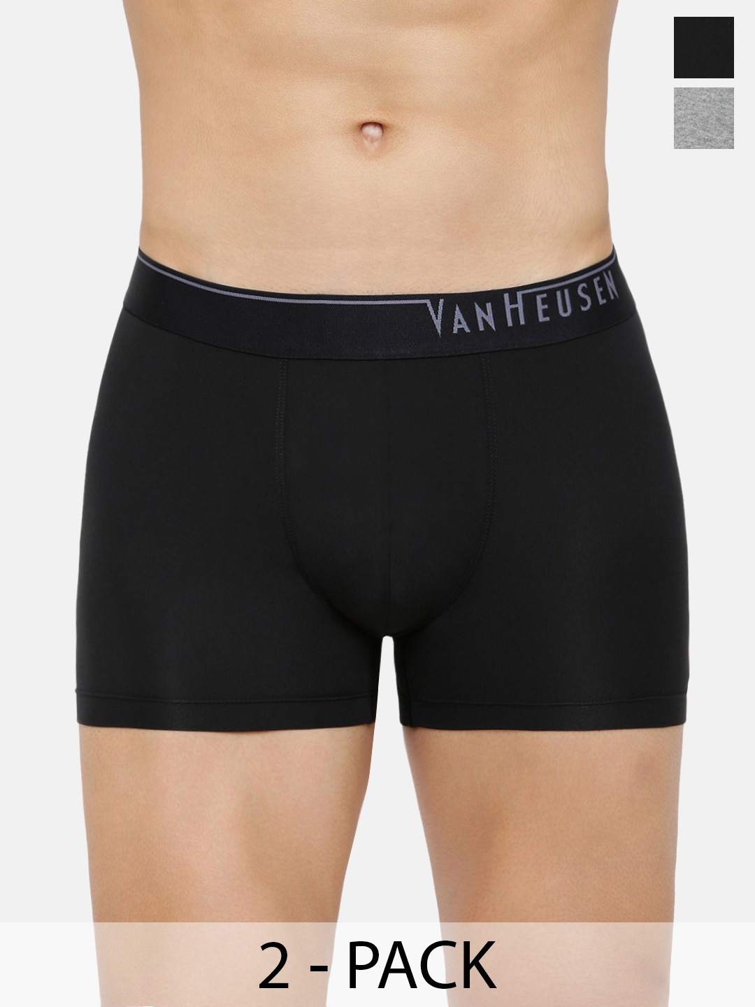 

Van Heusen Pack Of 2 Mid-Rise Trunks 10590916-1-12540350, Black