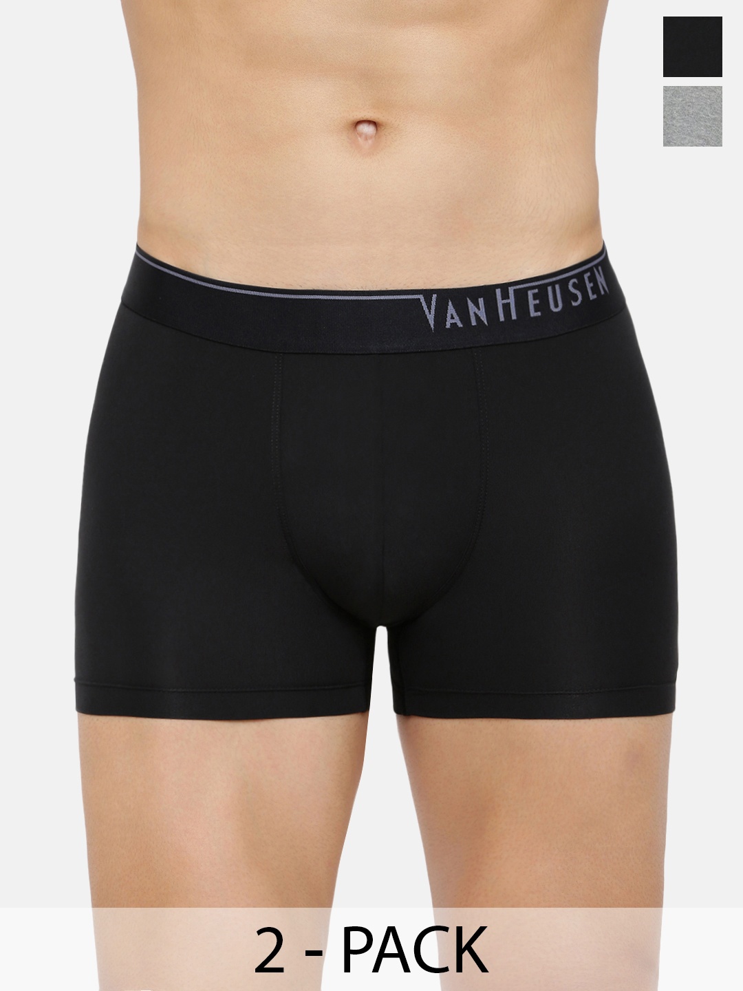 

Van Heusen Pack Of 2 Mid-Rise Trunks 10590916-1-12540426, Black