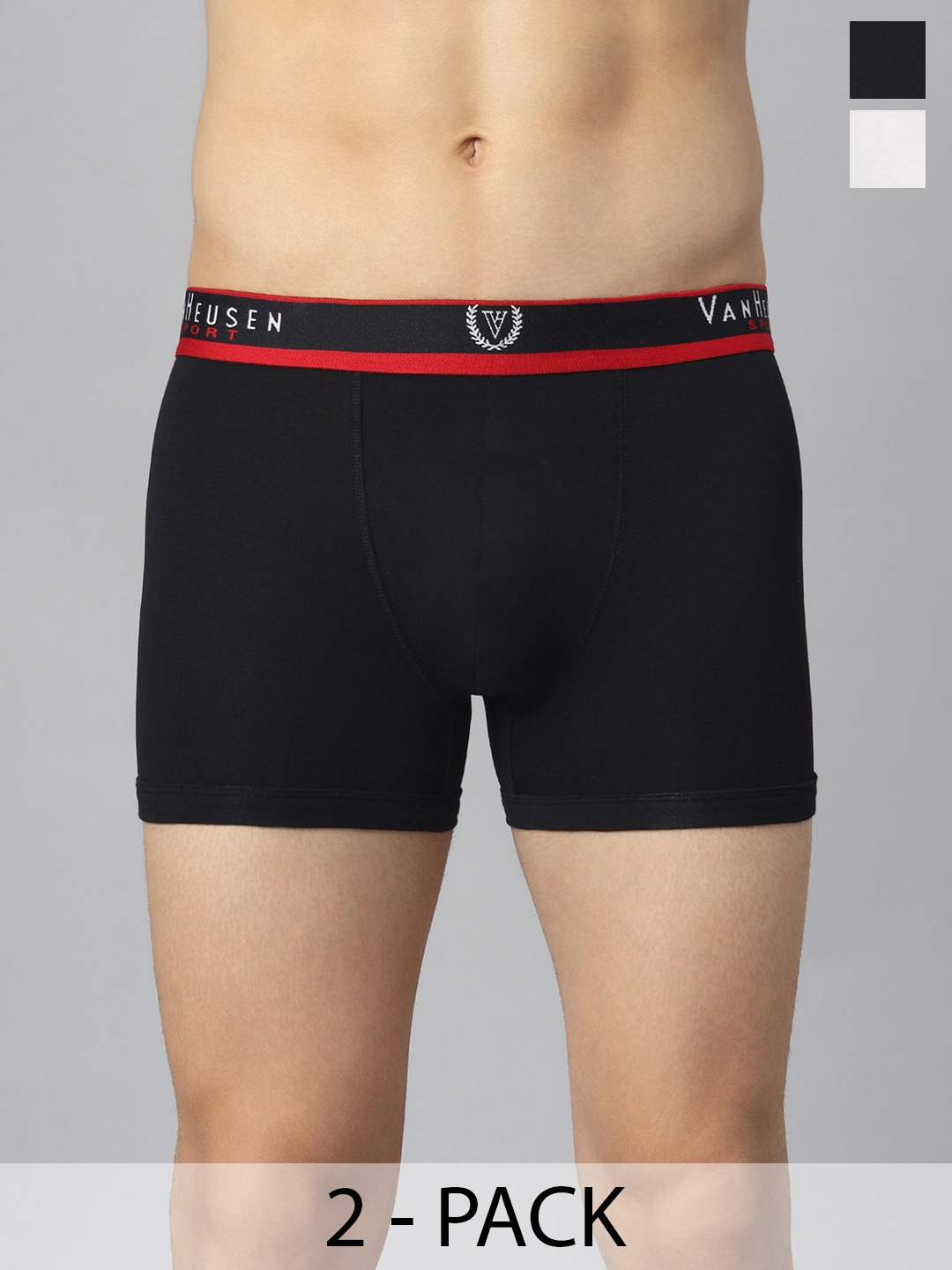 

Van Heusen Pack Of 2 Swift Dry Trunks, Black