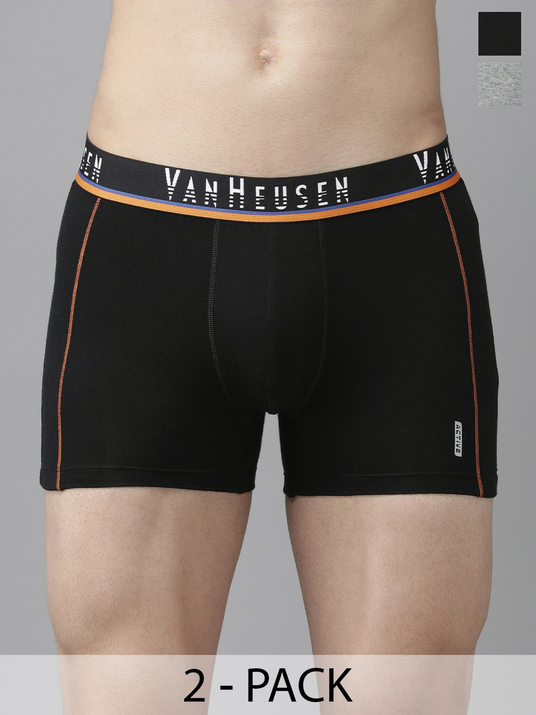

Van Heusen Pack Of 2 Swift Dry Trunks, Black