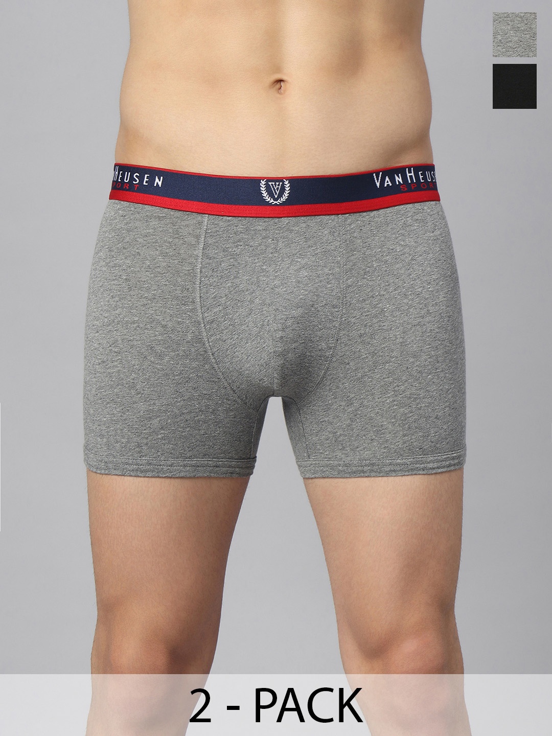 

Van Heusen Pack Of 2 Swift Dry Trunks, Grey