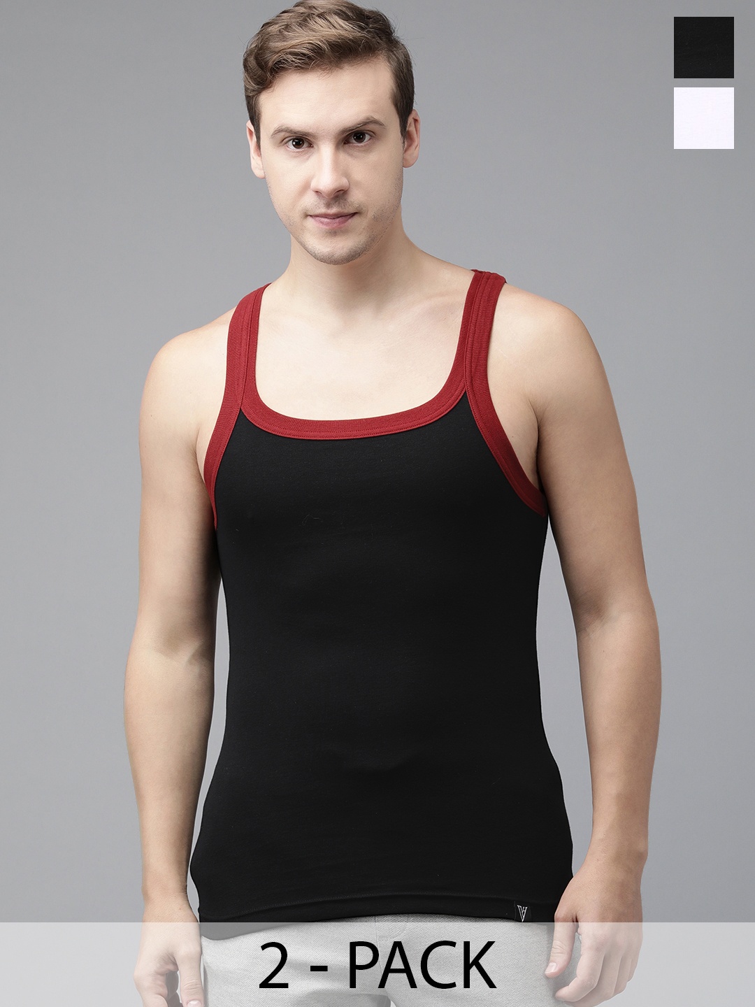 

Van Heusen Pack Of 2 Ultra Soft Innerwear Vests, Black