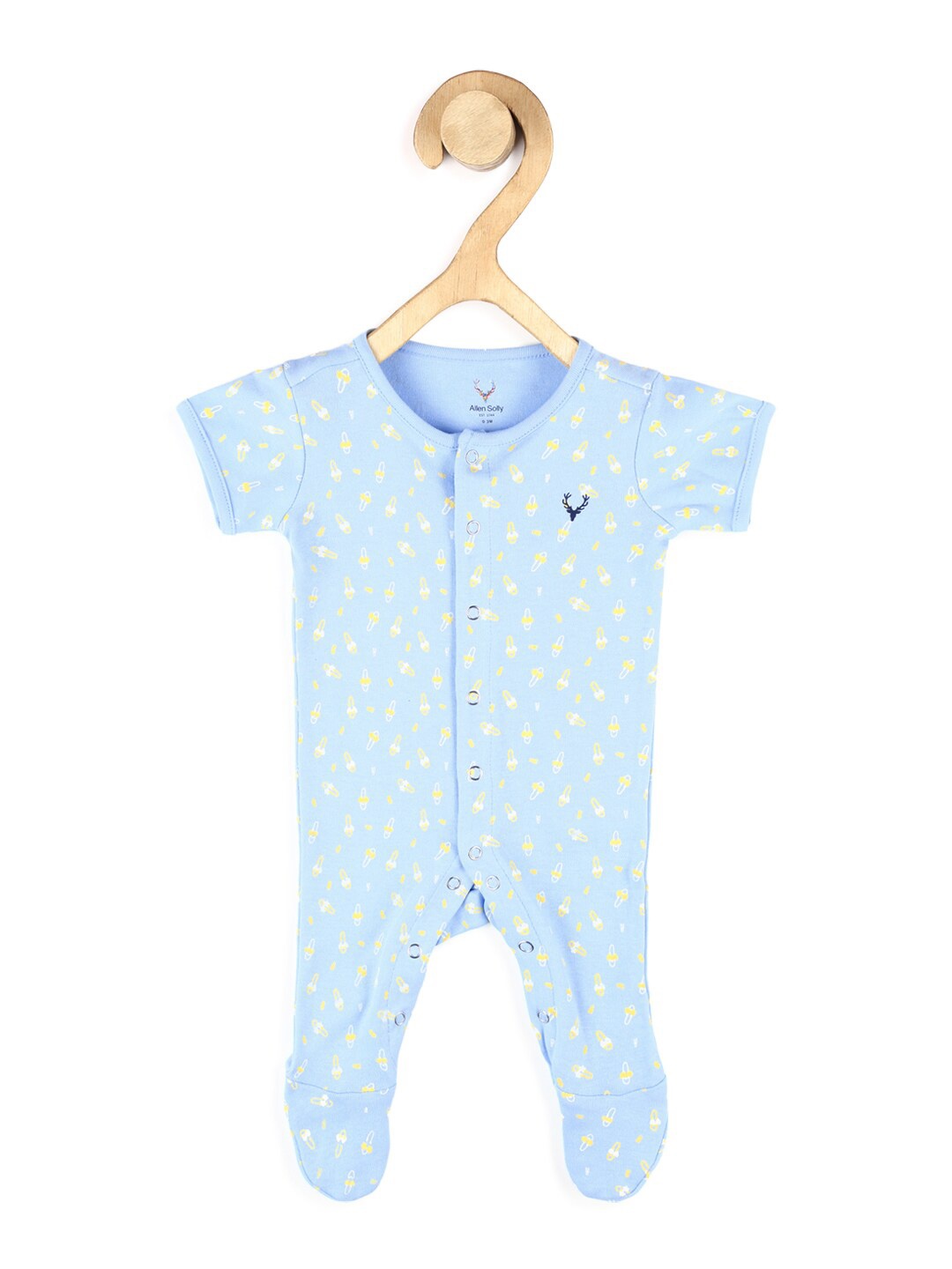 

Allen Solly Junior Infants Boys Printed Pure Cotton Rompers, Blue