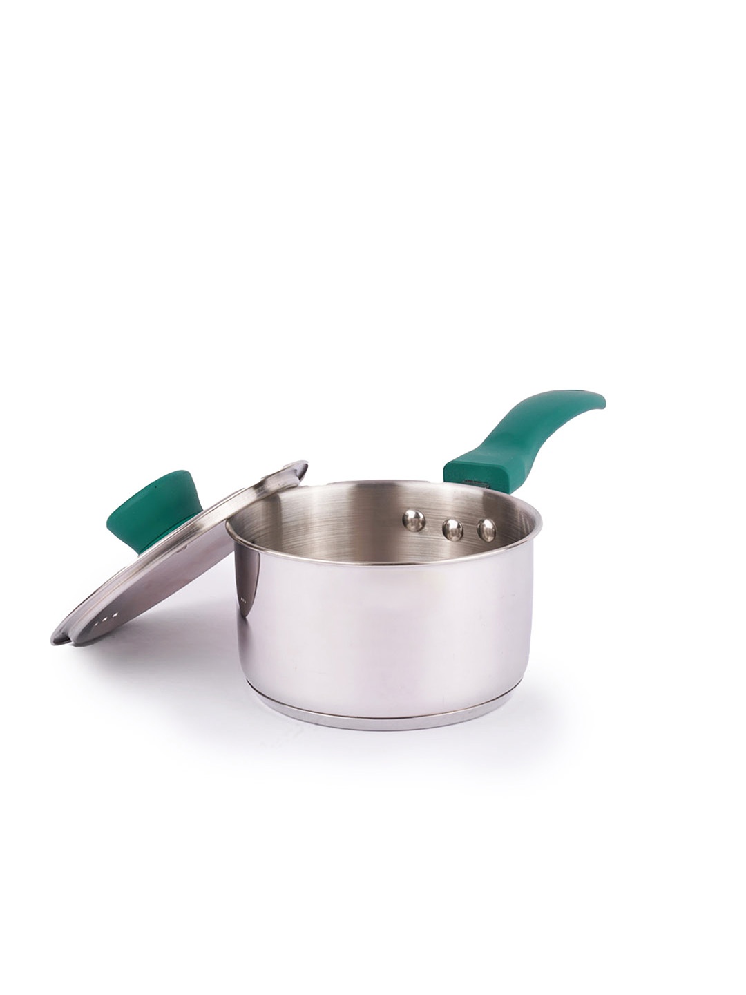 

The Indus Valley Silver-Toned Stainless Steel Induction Base Sauce Pan