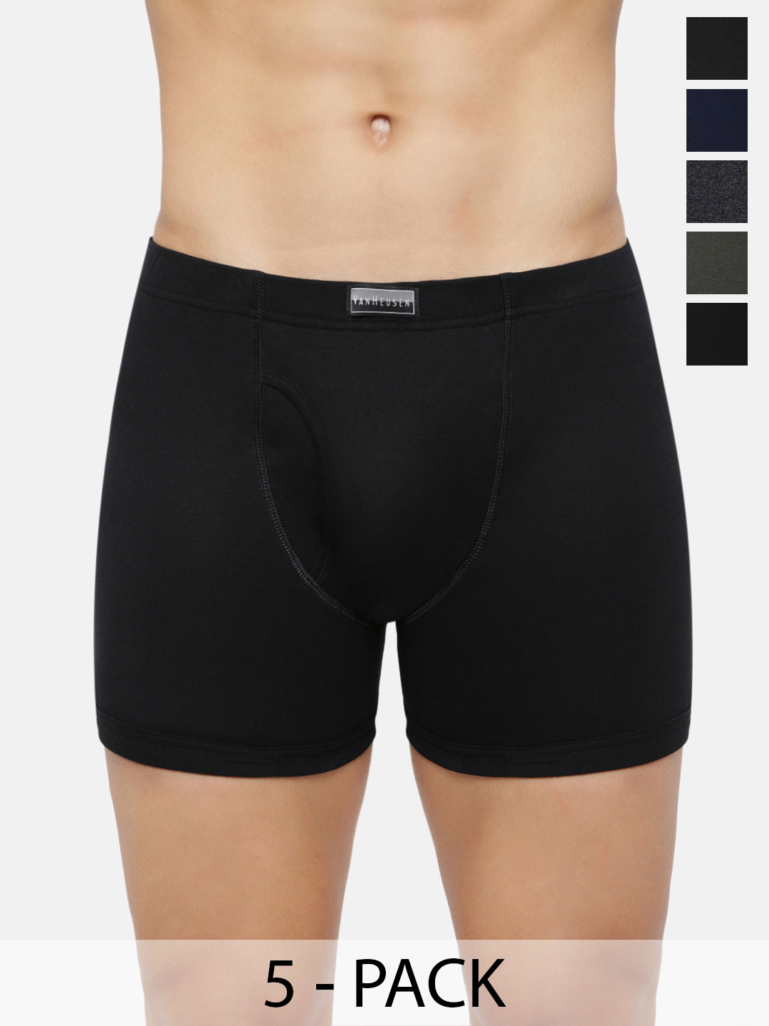 

Van Heusen Pack Of 5 Anti Bacterial Trunks, Black