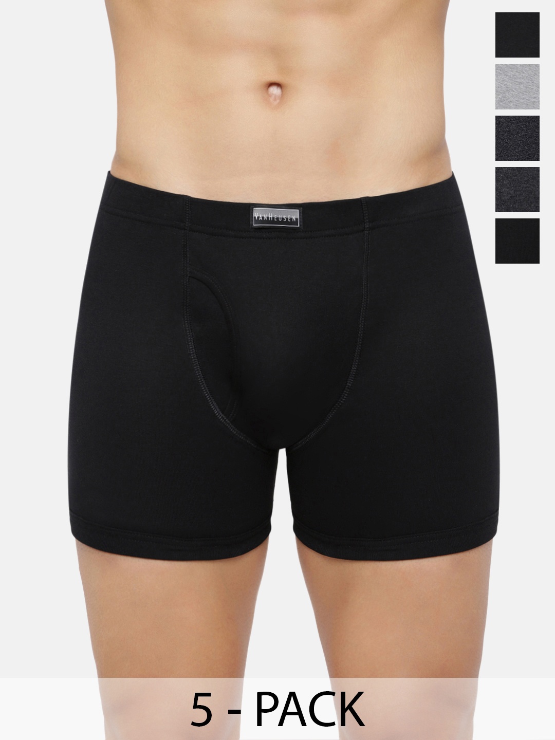 

Van Heusen Pack Of 5 Anti Bacterial Trunks, Black