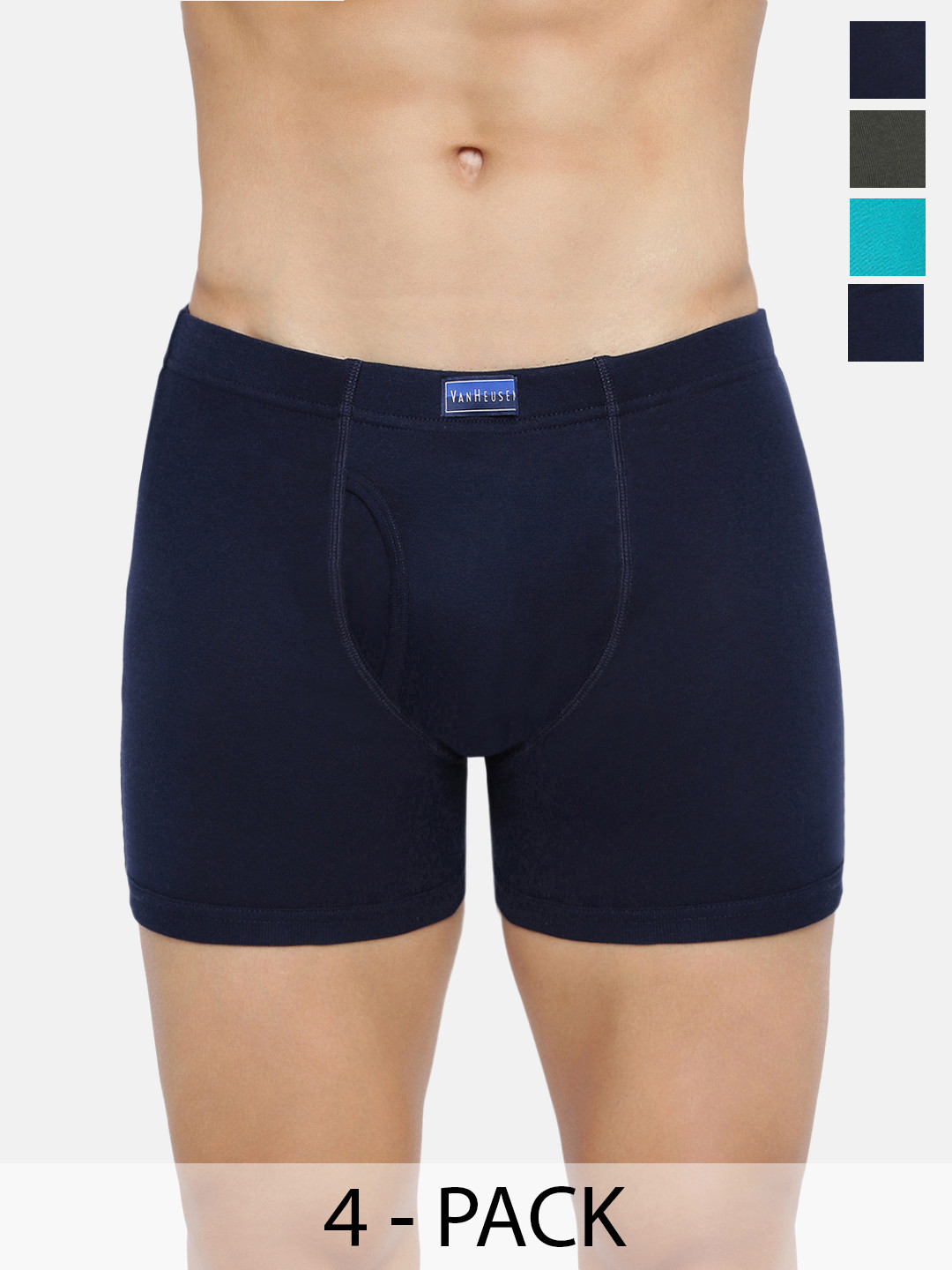 

Van Heusen Pack Of 4 Anti Bacterial Trunks, Navy blue