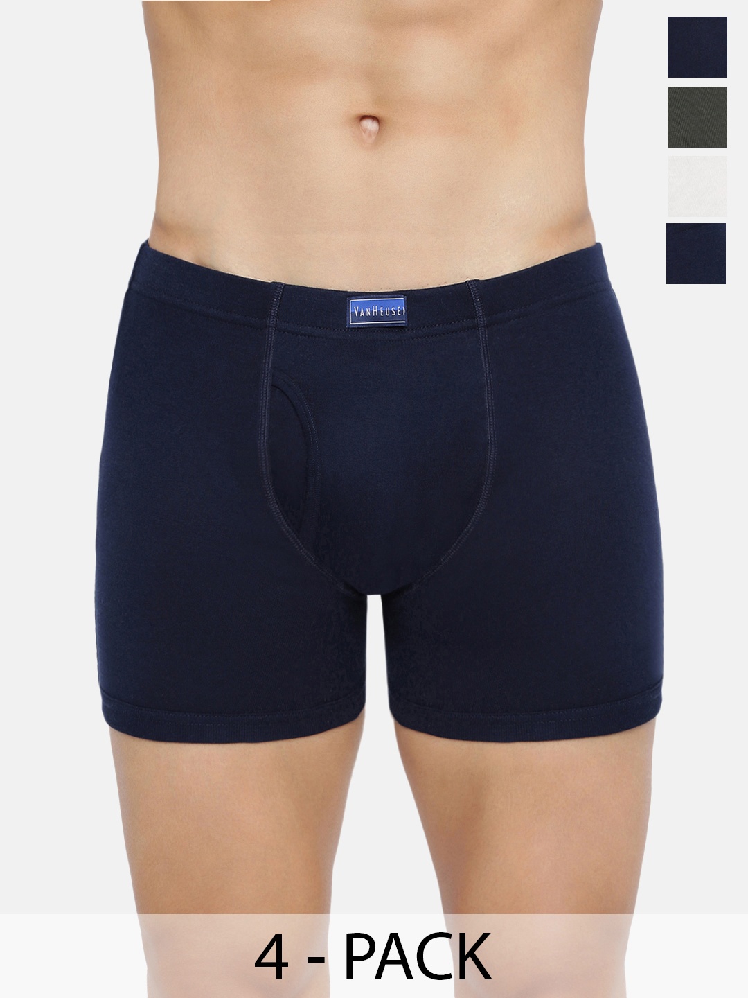 

Van Heusen Pack Of 4 Anti Bacterial Trunks, Navy blue
