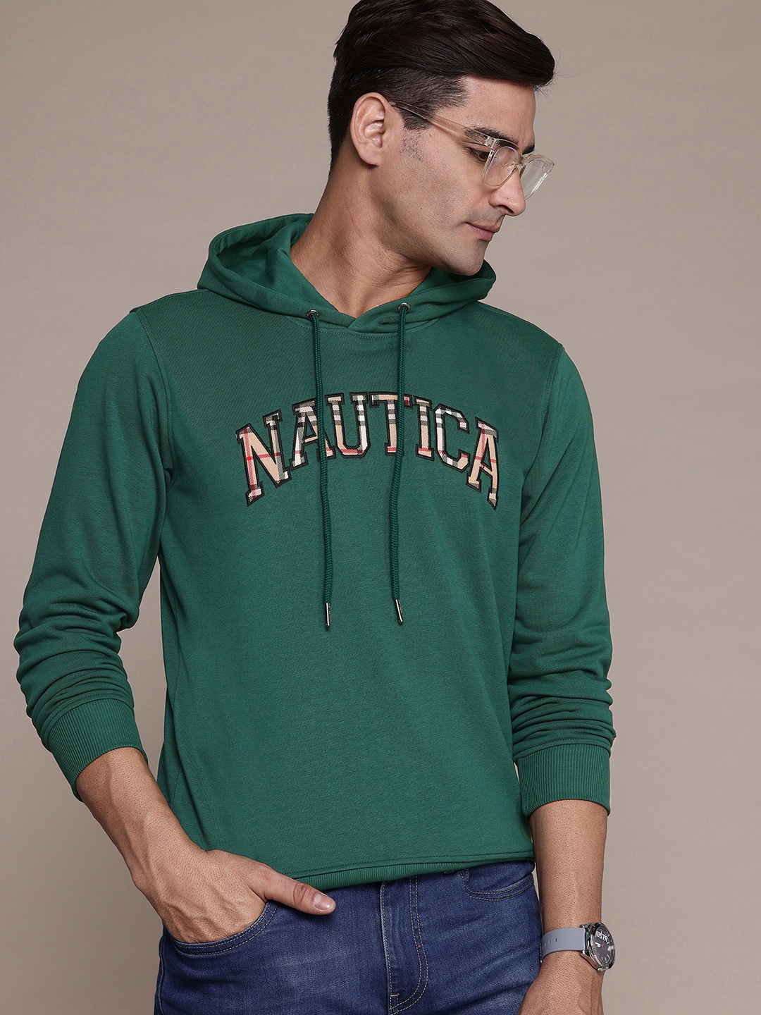 

Nautica Typography Hooded Sweatshirt, Green