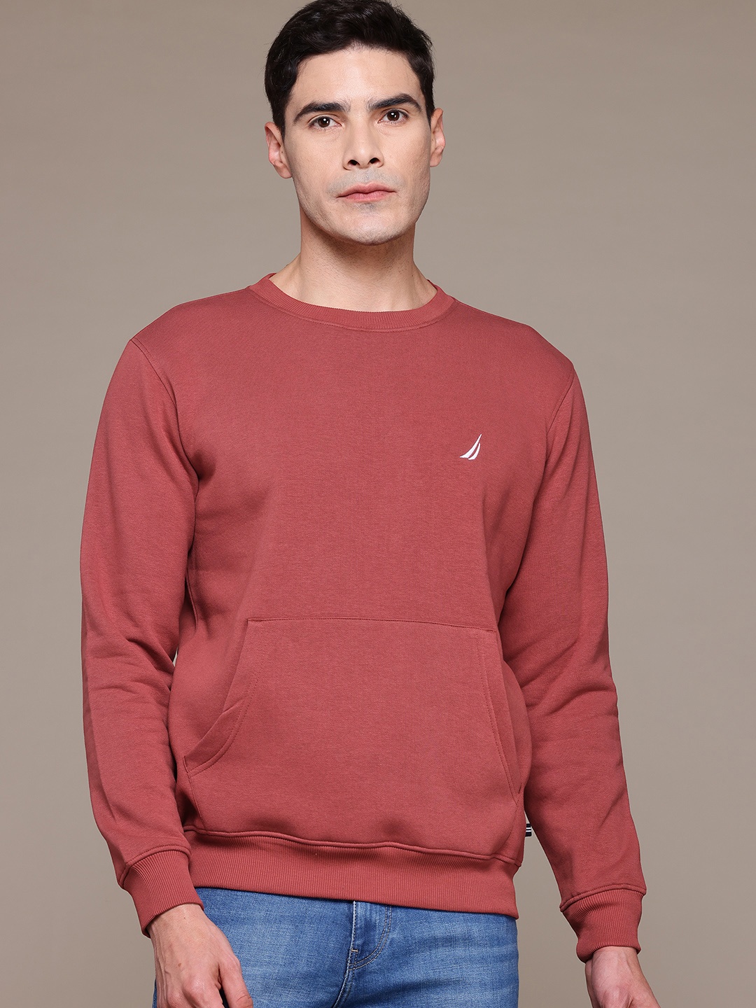 

Nautica Round Neck Sweatshirt, Rust