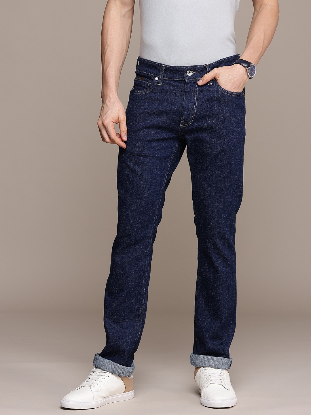 

Nautica Men Straight Fit Stretchable Jeans, Blue